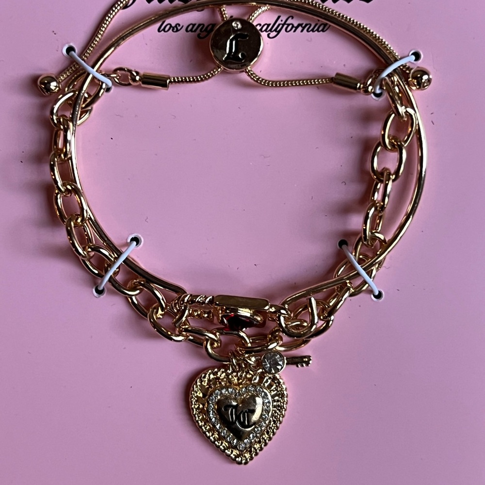 Juicy Couture Gold Heart Charm Bracelet - Picture 2 of 3